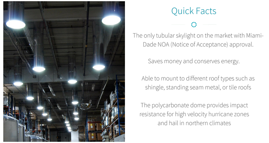 TAMPA TUBULAR DAYLIGHTING SYSTEMS